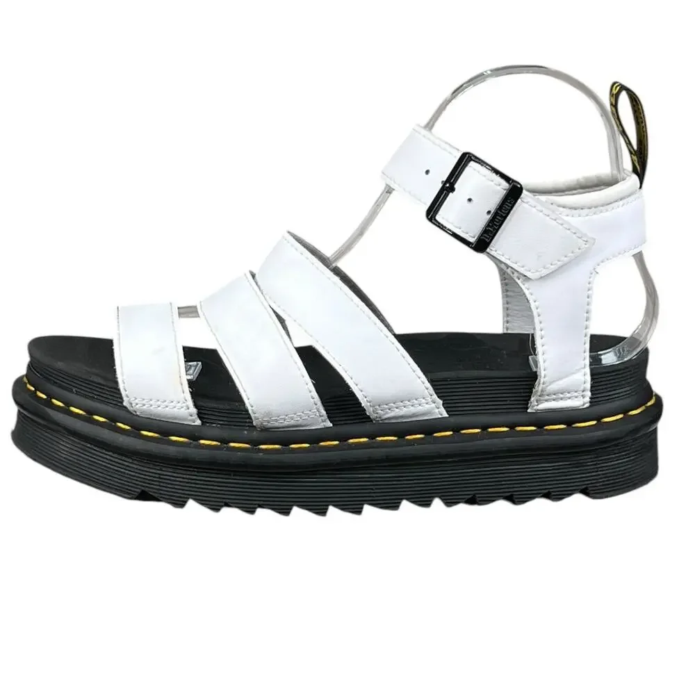 Dr. Martens Blaire White Leather Platform Sandal Size US 7 - Picture 3 of 10